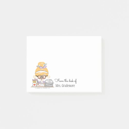 Leraar Sticky Notes Blonde (Voorkant)