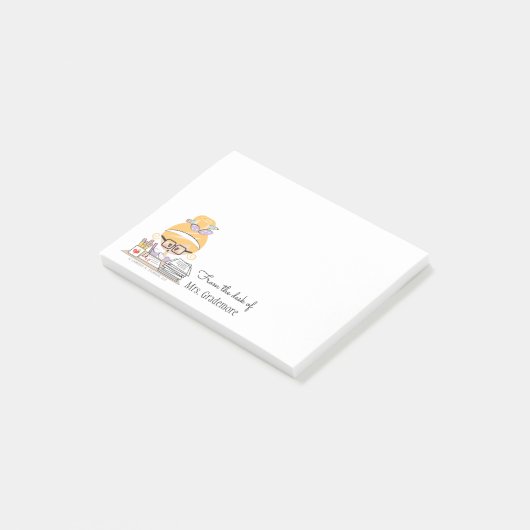 Leraar Sticky Notes Blonde (Schuin)