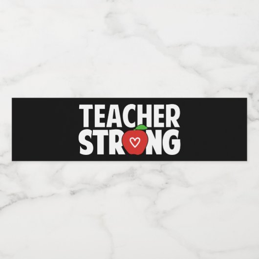 leraar Strong Waterfles Etiket (Enkel label)