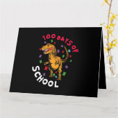 leraar student 100e dag dinosaurus 100 dagen van s kaart (Gele Bloem)