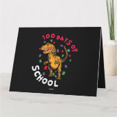 leraar student 100e dag dinosaurus 100 dagen van s kaart (Achterkant)