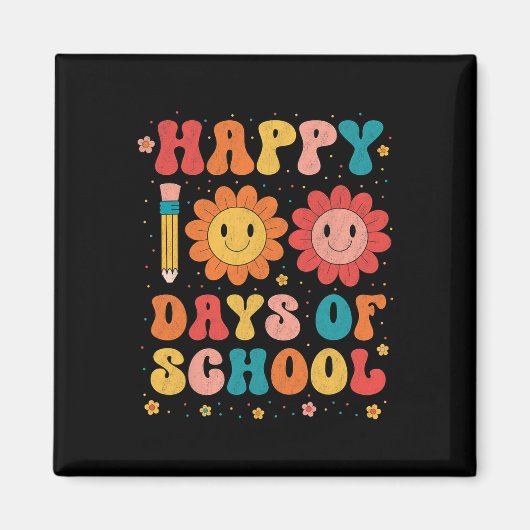 leraar student 100e dag van de school gelukkig 100 magneet (Voorkant)