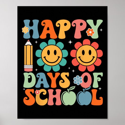 leraar student 100e dag van de school gelukkig 100 poster (Voorkant)