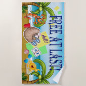 Leraar/student/Afstudeerder/pensionering Strandlaken (Voorkant)