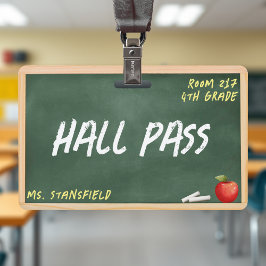 Leraar Student Badkamer Gangpas Schoolbord Badge