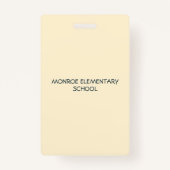 Leraar Student Classroom Chalkboard Hall Pass Badge (Achterkant)