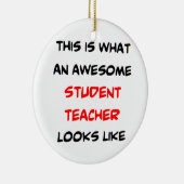 leraar student, geweldige keramisch ornament (Rechts)