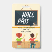 Leraar Student Klaschool Bord Hal Pas Badge (Voorzijde)