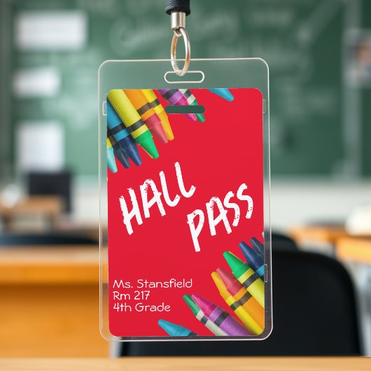 Leraar Student Potlood Klas Toilet Pas Badge