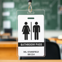 Leraar Student School Toilet Badkamer Pas