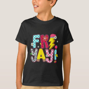 Leraar Student Terug naar school Vrijdag Vrolijk T-shirt