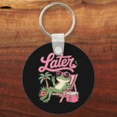 Leraar Summer Frog Tot Later Laatste Schooldag Sleutelhanger (Voorkant)