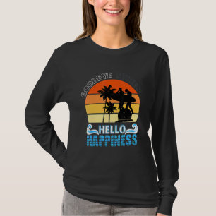 Leraar Summer Goodbye Stress Hallo Gelukkig Einde T-shirt