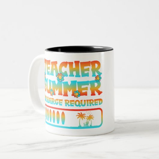 Leraar Summer Recharge Vereiste Vakantie Mok (Voorkant links)