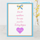 Leraar Super Hero Hartelijk dank Kaart (Gele Bloem)