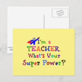 Leraar Superheld Briefkaart (Voorkant / Achterkant)