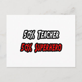 Leraar/superheld Briefkaart