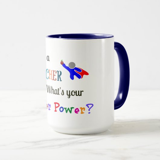 Leraar Superheld Mok (Voorkant rechts)