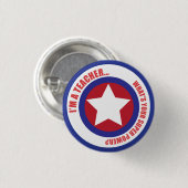 Leraar Superheld Pin Ronde Button 3,2 Cm (Voorkant /achterkant)