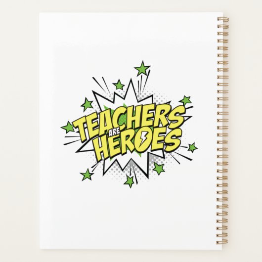 leraar superheld planner (Achterkant)