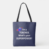 Leraar Superheld Tote Bag (Achterkant)