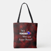 Leraar Superheld Tote Bag (Achterkant)