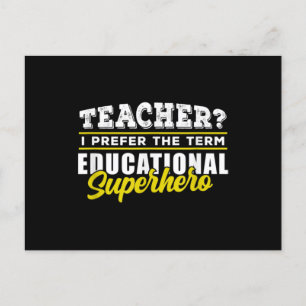 Leraar - Superheld voor het onderwijs - leraren Briefkaart