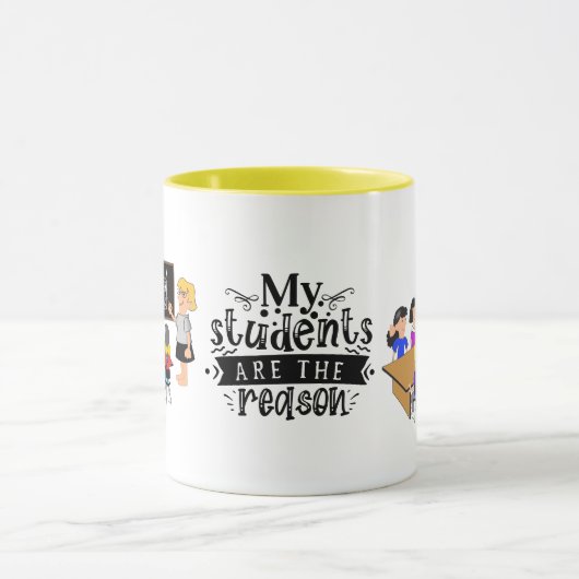 Leraar Superhelden Mijn studenten zijn de reden Mok (Midden)