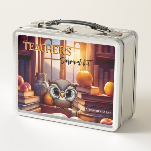 Leraar Survival Kit Uil Boeken Appels (Voorkant)