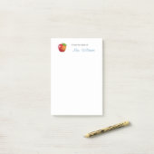 Leraar Sweet Red Apple School Post-it® Notes (Op bureau)