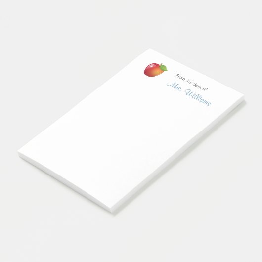 Leraar Sweet Red Apple School Post-it® Notes (Schuin)
