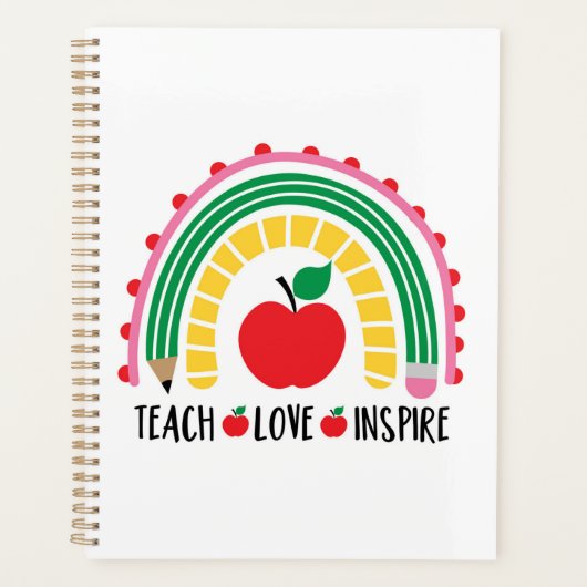 Leraar Teach Love Inspire Planner (Voorkant)