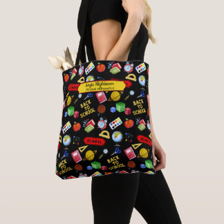 Leraar Terug naar de naam van het schoolthema Tote Bag