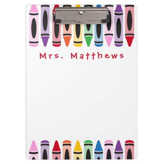 Leraar Terug naar het schoolkaartje Monogram Klembord (Voorkant)