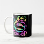 Leraar Terug naar school Apple Tie Dye Funny First Koffiemok (Links)