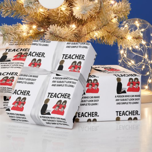 leraar terug naar school citaat typografie leraar cadeaupapier (Feestdagen)