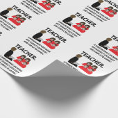 leraar terug naar school citaat typografie leraar cadeaupapier (Hoek)