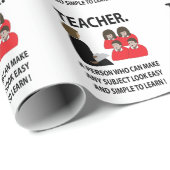 leraar terug naar school citaat typografie leraar cadeaupapier (Rol Hoek)