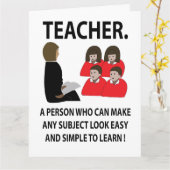 leraar terug naar school citaat typografie leraar kaart (Gele Bloem)