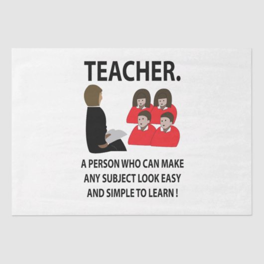 leraar terug naar school citaat typografie leraar tissuepapier (Voorkant)