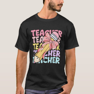 Leraar terug naar school Coquette potlood eerste d T-shirt