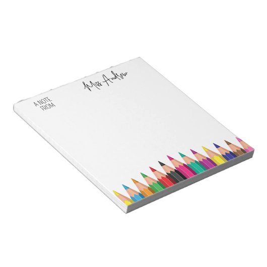 Leraar Terug naar school Einde van het jaar Gift C Notitieblok (Schuin)