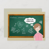 Leraar Terug naar school | Groen alkbord Briefkaart (Voorkant / Achterkant)