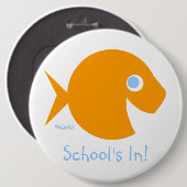 Leraar terug naar school in Cute Goldfish Ronde Button 6,0 Cm (Voorkant /achterkant)