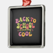 Leraar terug naar school kijkend metalen ornament (Links)