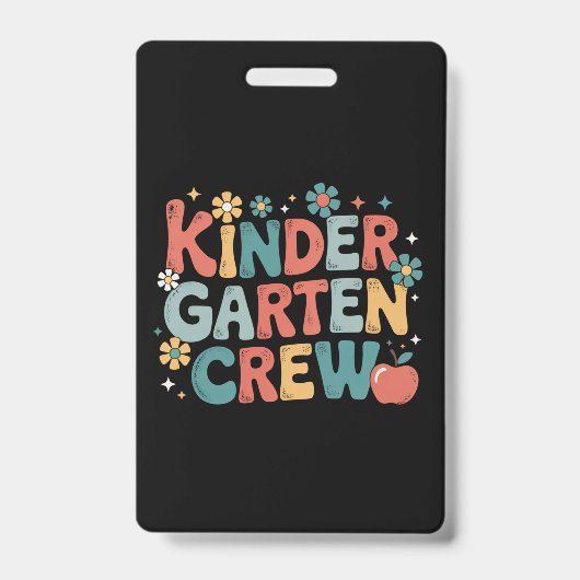 Leraar terug naar school Kindergarten Crew Badge (Voorzijde)