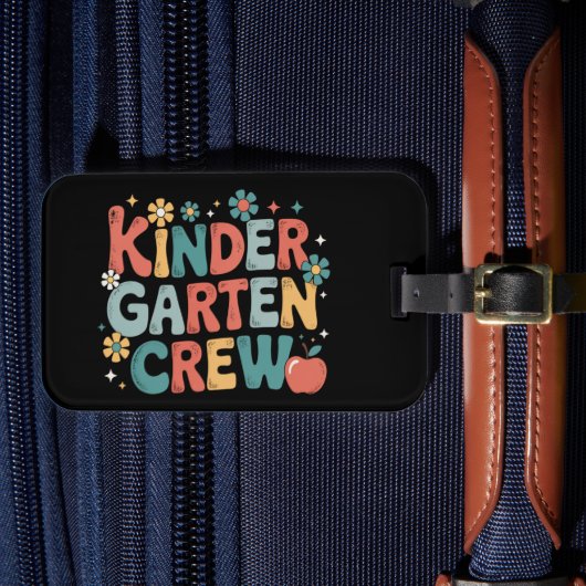 Leraar terug naar school Kindergarten Crew Bagagelabel (Voorkant Insitu 4)