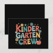 Leraar terug naar school Kindergarten Crew Briefkaart (Voorkant / Achterkant)