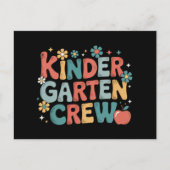 Leraar terug naar school Kindergarten Crew Briefkaart (Voorkant)