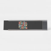 Leraar terug naar school Kindergarten Crew Bureau Naambordje (Voorkant)